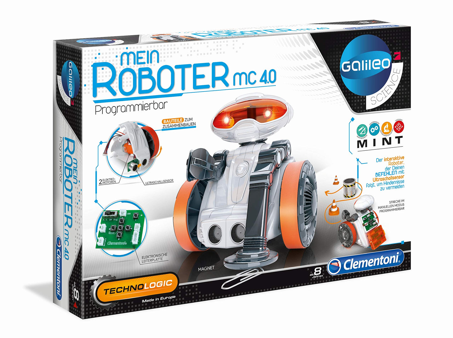 Clementoni 59054 - Galileo - My Robot MC 4.0, Multicolored