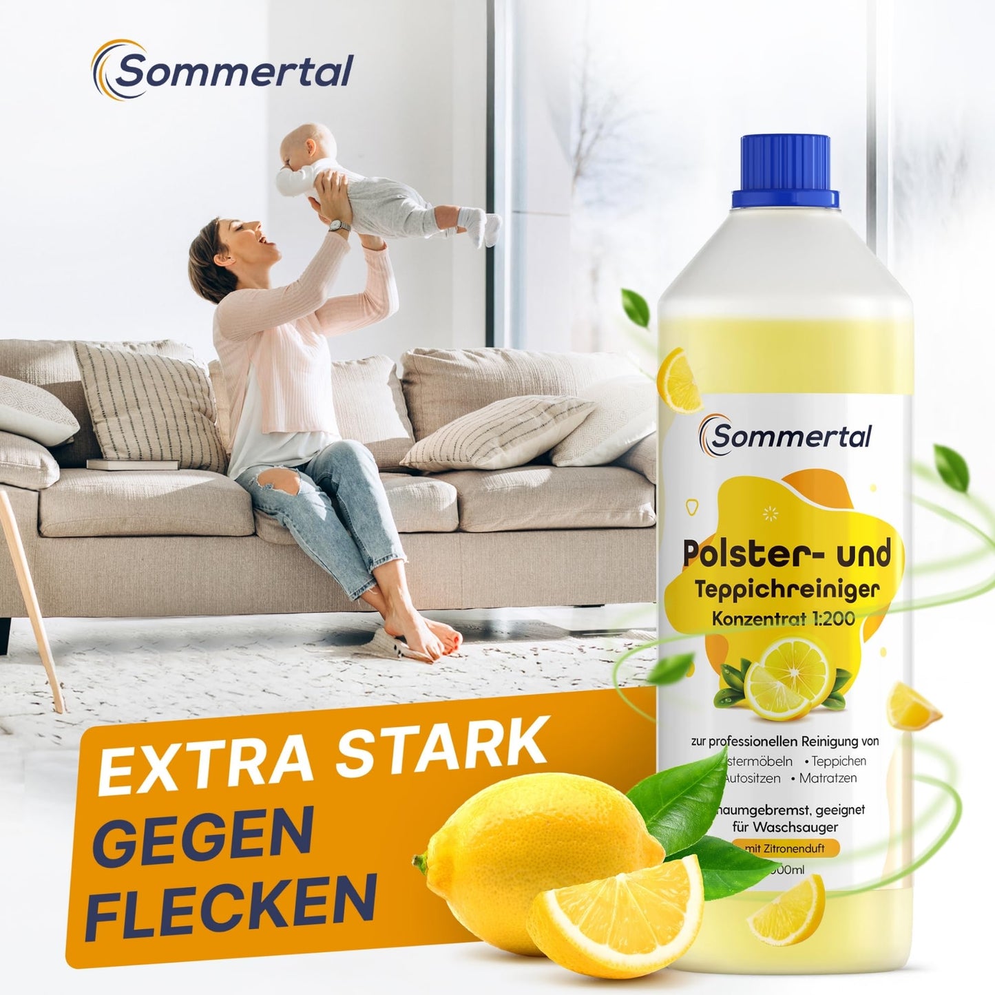 ALBATROS Hydro 7500 carpet cleaner + 2L cleaner - XXL upholstery cleaner, carpet cleaner wet vacuum - 1200 watts, 20l capacity, 22 kPa suction power - Rating: Very Good