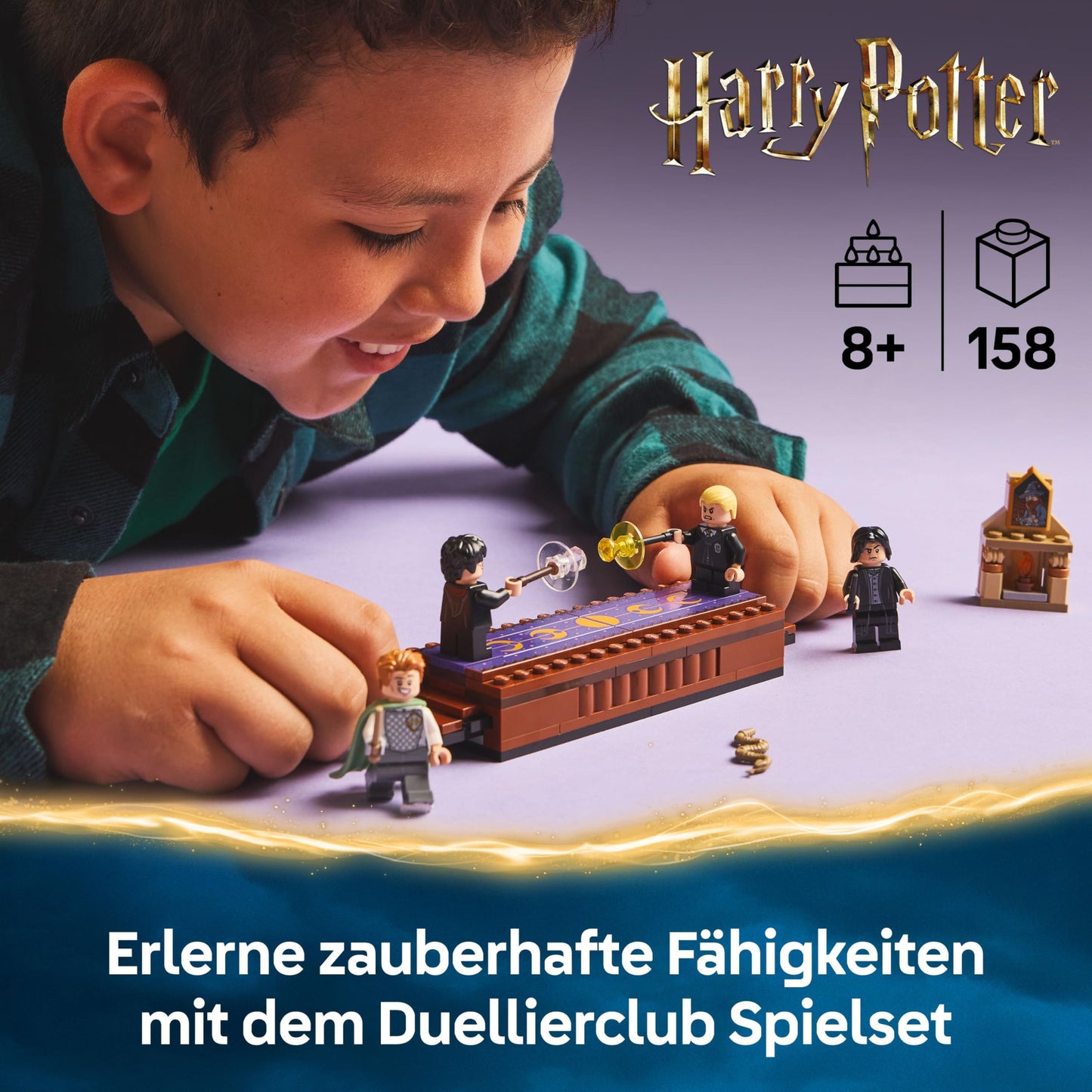 LEGO Harry Potter Hogwarts Castle: Dueling Club, building set with 4 minifigures including Draco Malfoy, Gilderoy Lockhart & Severus Snape, set with tumbling function for boys & girls ages 8+ 76441