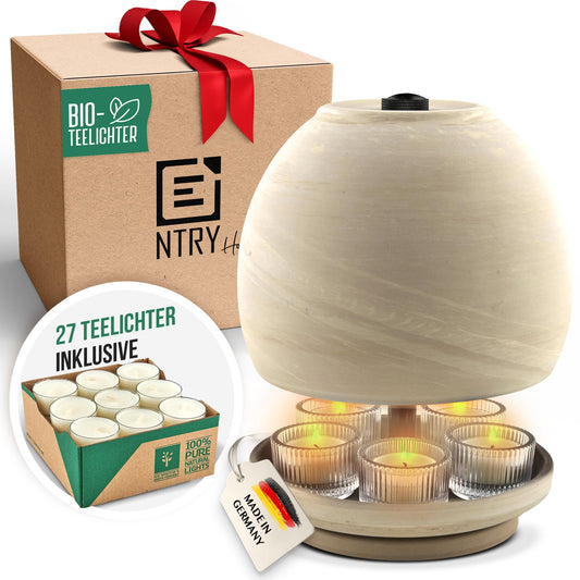 NTRY Home® CandleStove Tealight Stove - Style Moon M Ø20 cm - Double-walled - Tealight Heater - Candle Stove - Table Stove - Table Heater - Table Warmer