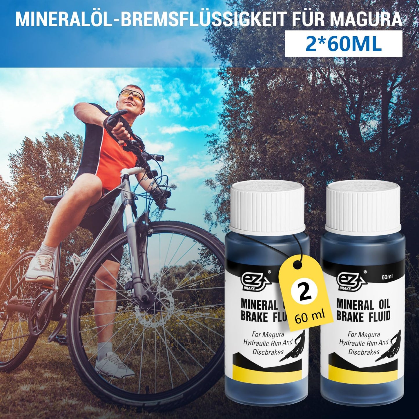 HQCM Ventilation Kit for MAGURA, Bike Brake Fluid Hydraulic Disc Brakes Bleeding Service Kit including Brake Blood 120ml Mineral Oil