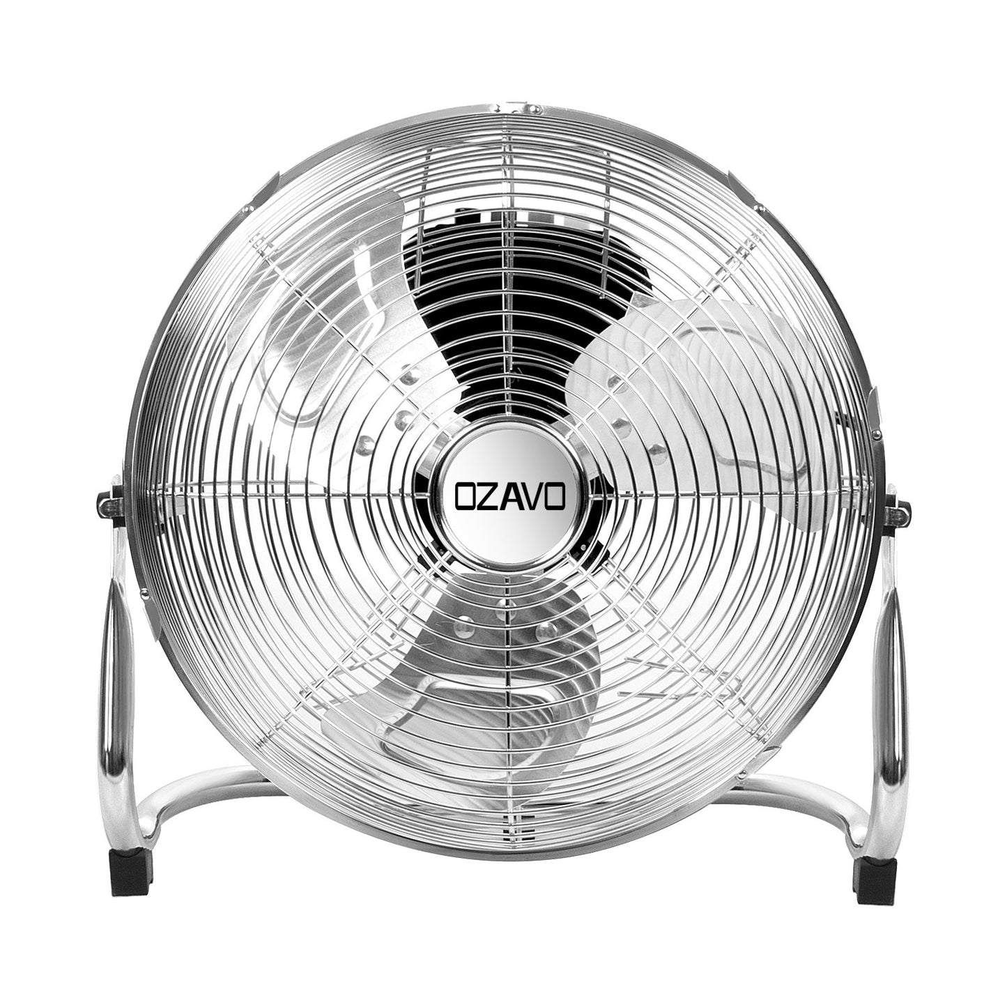 OZAVO pedestal fan, wind machine ⌀45 cm with 3 speeds, floor fan power, table fan metal, air cooler, adjustable tilt angle, 80 W.