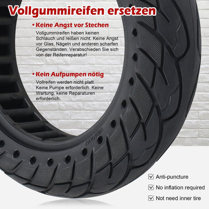 MaxEarn 2 pieces 10 x 2.5 solid rubber tires 60/70-6.5, E-scooter solid tires 10 inches, electric scooter replacement tires accessory for Segway Ninebot Max G30/Max G30D/Max G30 D2.