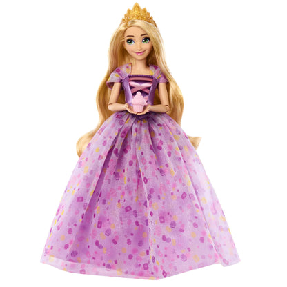 Mattel Disney Princess Birthday Celebration Rapunzel Deluxe Fashion Doll, inspired by the Disney movie "Tangled", perfect gift for special occasions for children and collectors, HYC38
