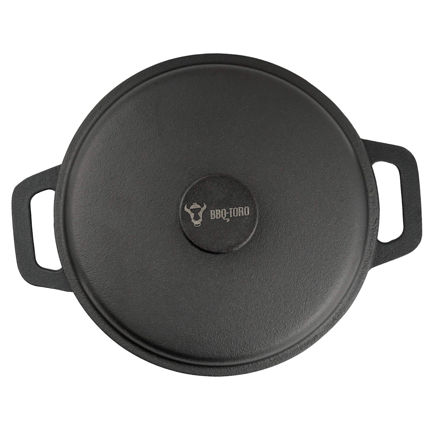 BBQ-Toro Cast Iron Cocotte | 2.7 liters and 4 liters | black, round | Dutch oven with lid | Pot with cast iron lid | Cast iron roasting pot for grill and oven | Pre-seasoned cast pot