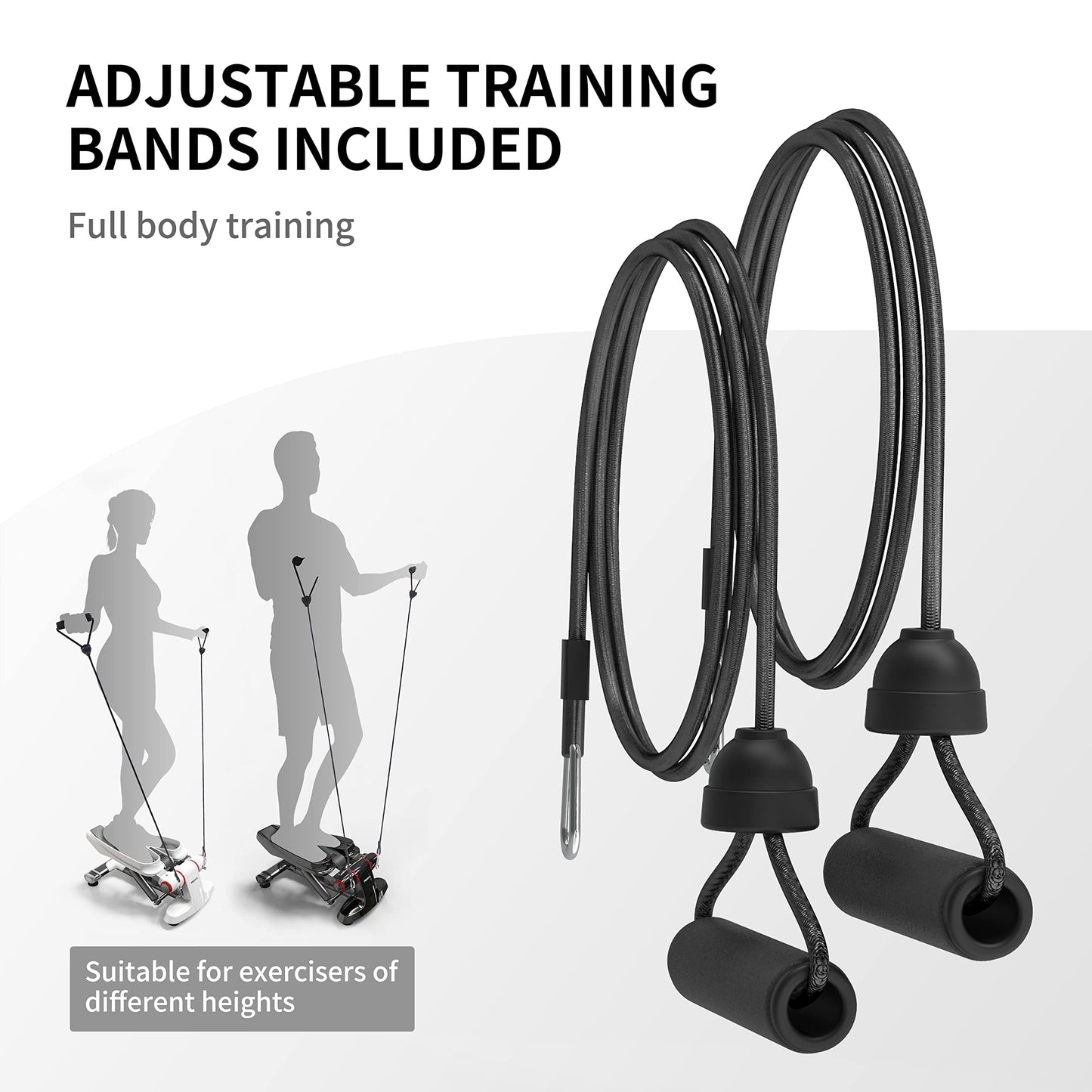 PROIRON Swing Stepper for Home - 120kg with Display for Leg and Butt Training, Mini Twister Cardio - Wear-free Hydraulic Cylinders - Noiseless