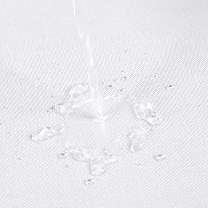 Flax Linen 240GSM Heavyweight Wide Fabric Shower Curtain for Bathroom with Hooks Hotel Luxury Washable, White, 180x213 cm.