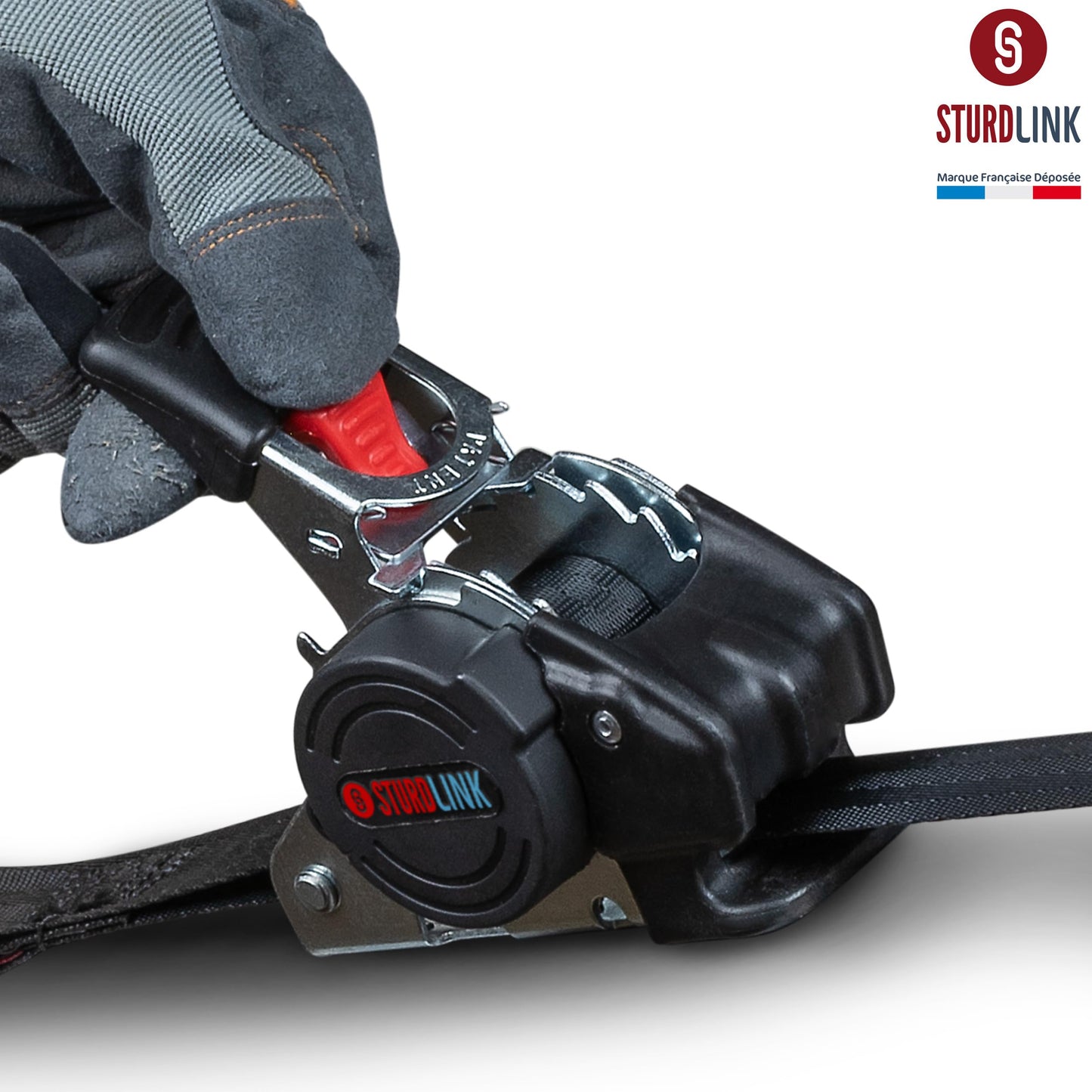 Automatic ratchet strap 3m 25mm with S hook 300kg/600kg | Set of 4 self-retracting ratchet straps | Automatic strap winder | Tie-down strap for car trailers, quads, motorcycles.