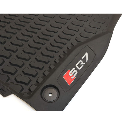 Audi 4M1061221B041 All-Weather Mats Premium Rubber Floor Mats Front, with SQ7 logo, Black