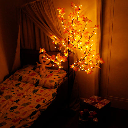 CCLIFE LED Light Tree Indoor Outdoor Christmas, LED Tree Indoor, Maple Leaf Light Decoration, Warm White, IP44, 150cm, 120LED, CushHom