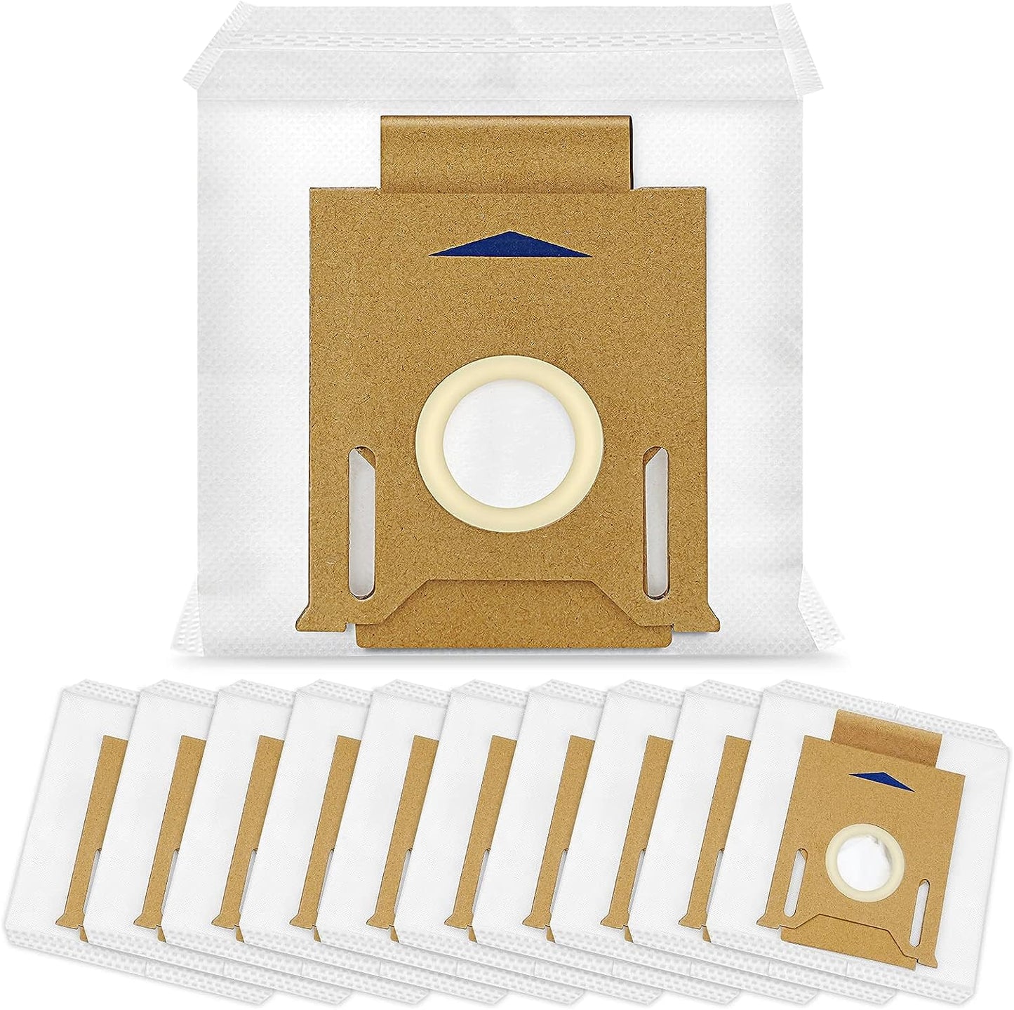 10 pieces of vacuum cleaner bags for ECOVACS DEEBOT OZMO T9/T9+/T9 Plus, n10/n10 plus, N8/N8+/N8 Pro/ N8 Pro plus, T8/T8+/T8 AIVI/T8 AIVI+/T8 MAX, DX93/DDX96, Vac Station dust bag replacement accessory.
