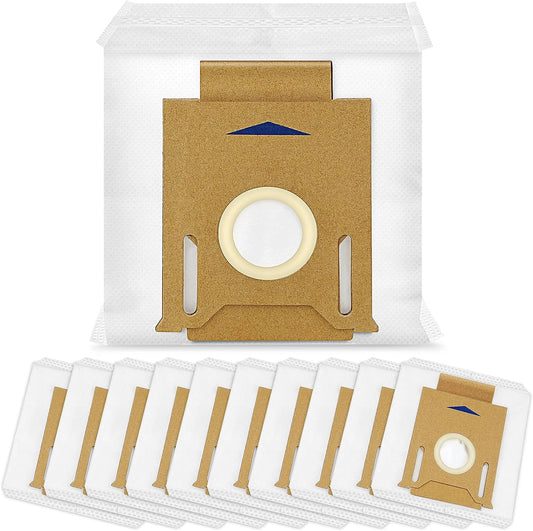 10 pieces of vacuum cleaner bags for ECOVACS DEEBOT OZMO T9/T9+/T9 Plus, n10/n10 plus, N8/N8+/N8 Pro/ N8 Pro plus, T8/T8+/T8 AIVI/T8 AIVI+/T8 MAX, DX93/DDX96, Vac Station dust bag replacement accessory.