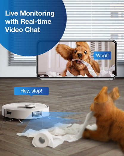 ECOVACS DEEBOT T10+ vacuum and mop robot with 3.2L dustbin (3000Pa, AIVI obstacle avoidance, OZMOPro oscillating mopping, Video-Manager with real-time video chat, YIKO voice assistant, 3D map)