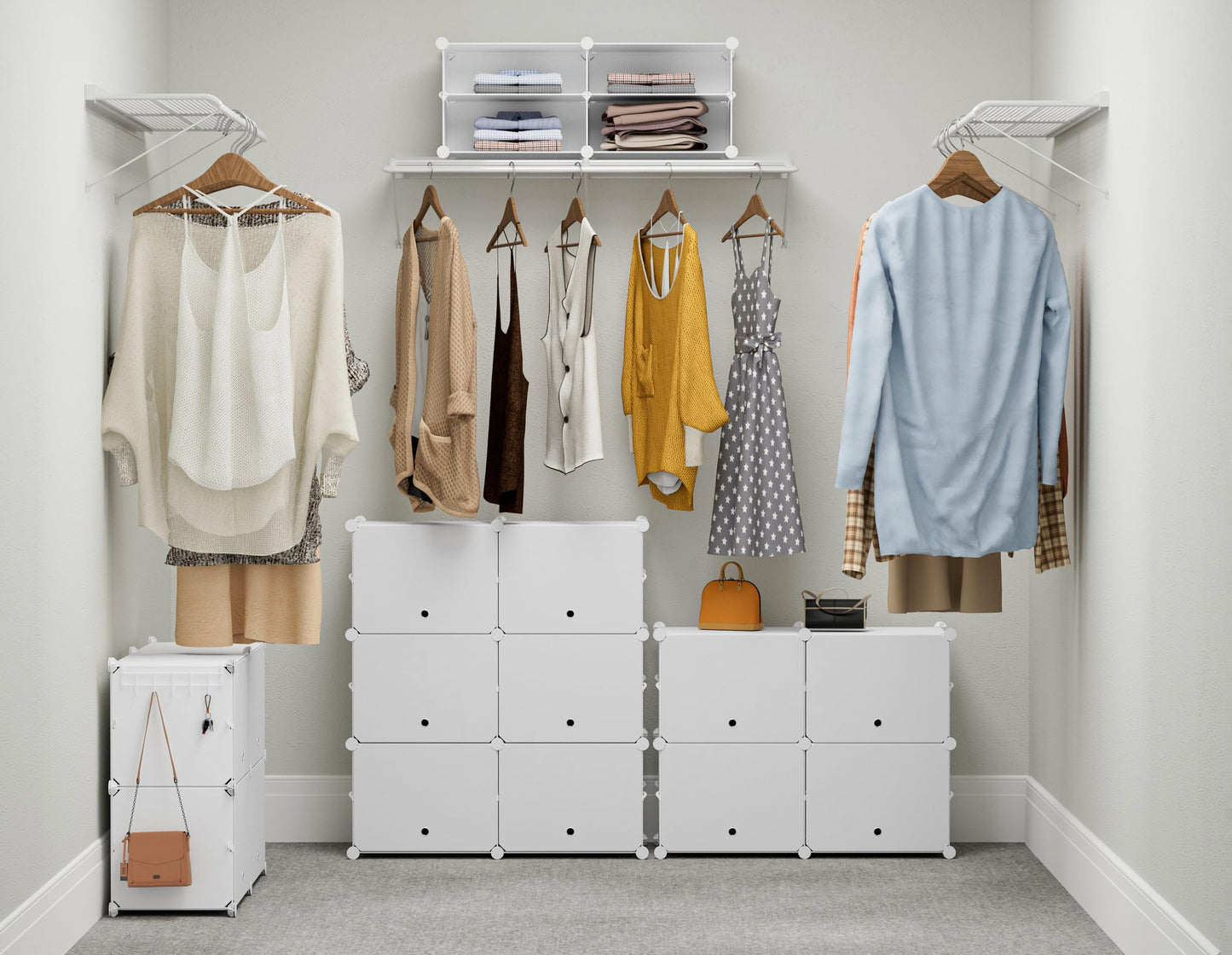 HOMIDEC shoe rack, 7-tier shoe cabinet shoe storage for 28 pairs of shoes and boots, plastic shoe racks shoe organizer for hallway bedroom entrance, white