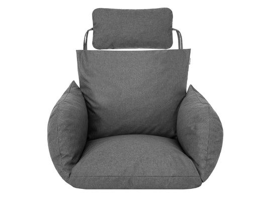 PillowPrim pillow for hanging chair outdoor - pallet cushion - for lounge fans & terrace lovers - comfort while swinging - washable, graphite, rattan-compatible