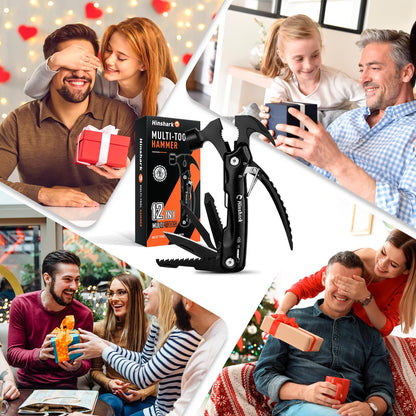 Hinshark Gifts for Men, 12 in 1 Multitool Camping Accessories, Men's Gifts, Birthday Gift Gadgets for Men Gifts for Dad, Christmas Gifts Advent Calendar Fillings Men