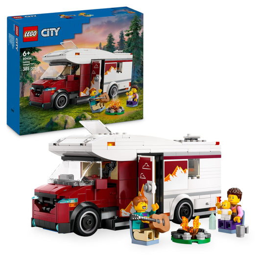 LEGO City Adventure Camper - RV camper toy for boys and girls ages 6 and up - Includes 3 minifigures and camping accessories - Great gift idea for birthdays and holidays 60454