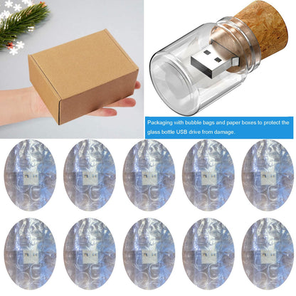 10pcs 16GB cute drifting bottle USB flash drive memory stick storage disk Christmas gift green 16GB