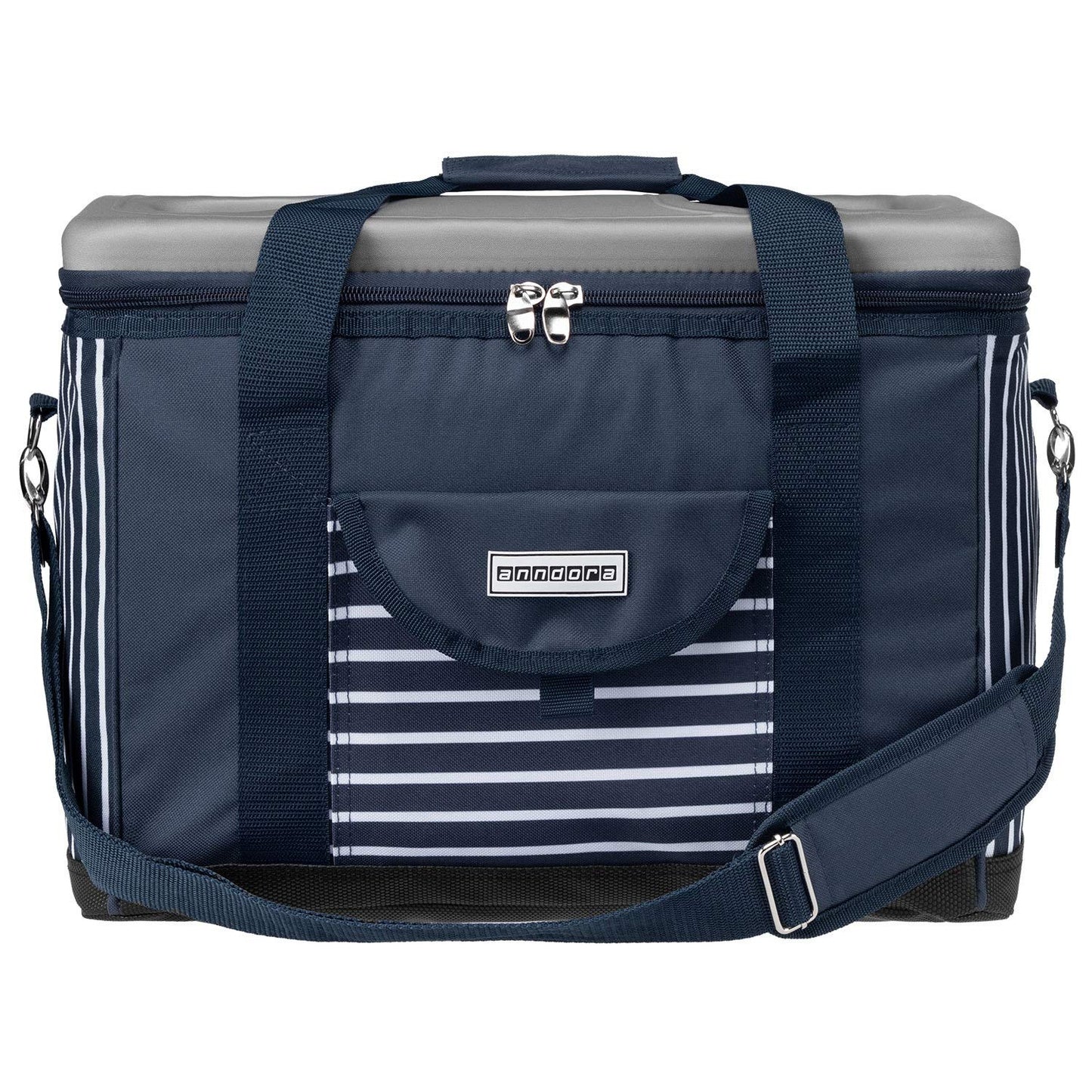 Anndora cooler bag XL navy blue white 40 liters - cooling box insulated bag picnic bag