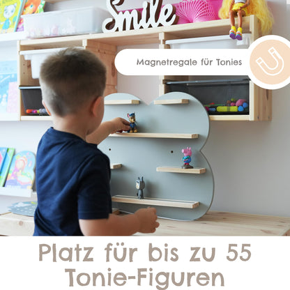 Milula Studios Tonie Shelf Cloud Large for 55 Tonies, for Toniebox & Tonie Audio Figures, Girls & Boys, Storage, Figures, Tonie Shelf