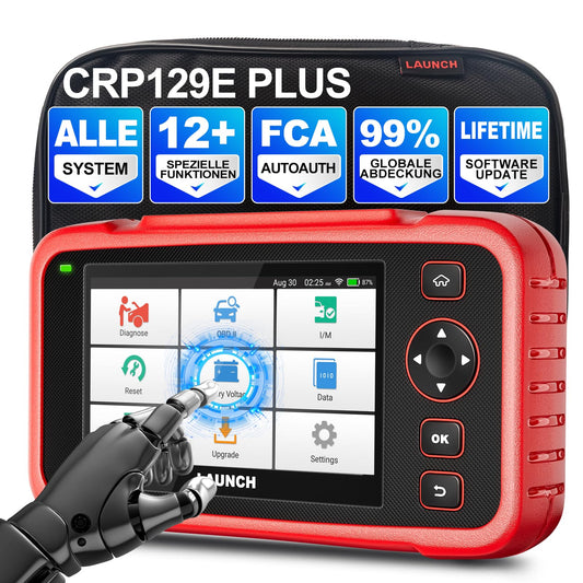 LAUNCH OBD2 Diagnostic Tool Car CRP129e Plus, Scanner with All System, 12+Reset ABS/EPB/DPF/SAS/TPMS Reset/Battery Matching/Fuel Injector Coding/Oil/Throttle, Lifetime Software Update.
