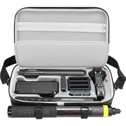 AMAZEAR carrying bag for Insta360 X4 / X5 case, compatible with 3m 9.8ft Extended Edition selfie stick, portable waterproof shoulder bag for Insta360 X5 / Insta360 X4 / X3 ONE X2 accessories.