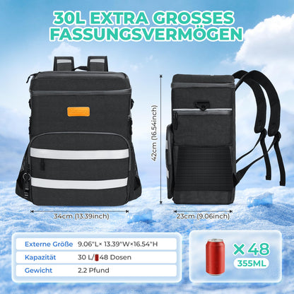 kiximay 30L Large Foldable Cooler Bag - Cooler Bag for Food & Drinks, Picnic Cooler Bag, Insulated Thermal Bag, Car Cooler Bag for Beach/Picnic/Camping/BBQ