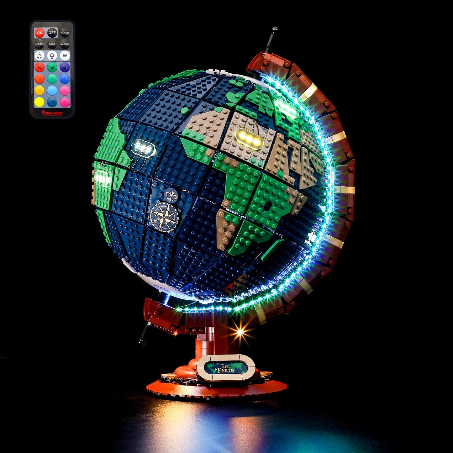 BRIKSMAX LED lighting kit for Lego Ideas Globe - Compatible with Lego 21332 model - Does not include Lego set.