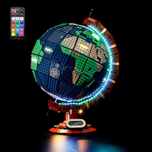 BRIKSMAX LED lighting kit for Lego Ideas Globe - Compatible with Lego 21332 model - Does not include Lego set.