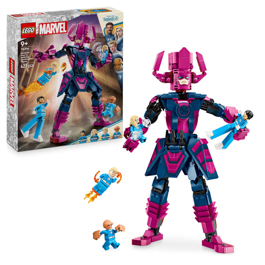 LEGO ǀ Marvel Fantastic Four vs. Galactus building figure - set with superheroes - includes The Thing, Invisible Woman, and Human Torch - gift for boys and girls - 76316