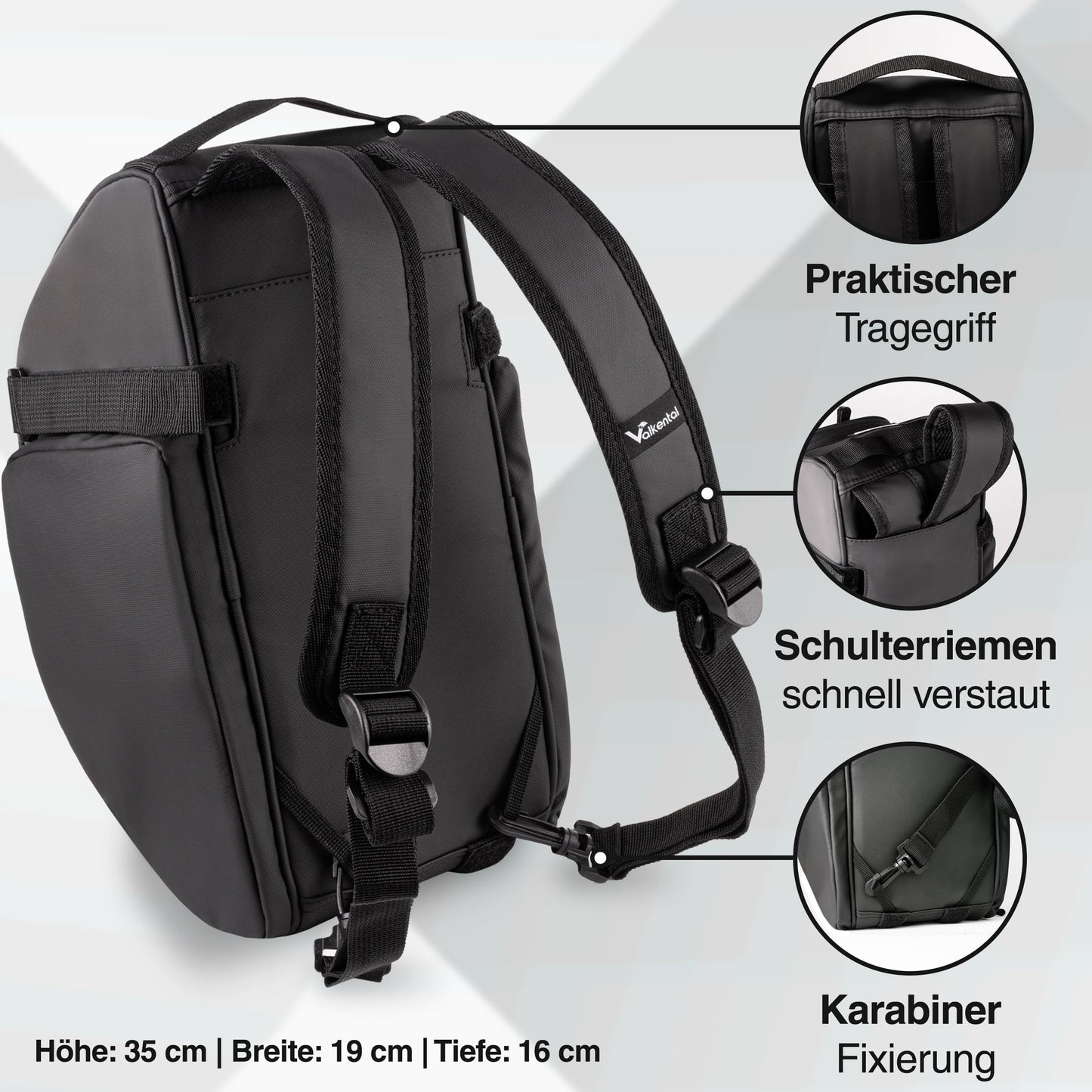 Valkental - 3in1 bike bag for luggage rack with cooling function - 10L volume - Insulating luggage rack bag with backpack function - Waterproof & Reflective