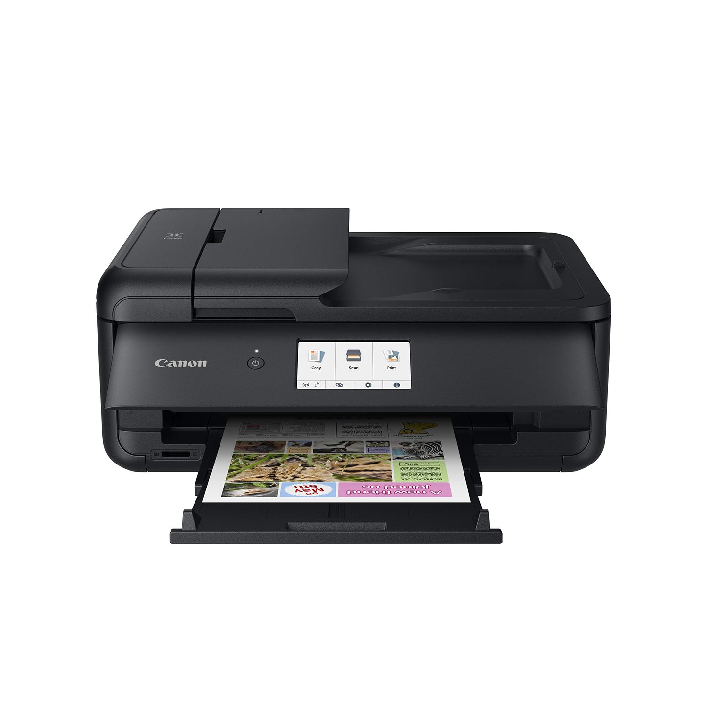 Canon PIXMA TS9550a printer color inkjet multifunction device for DIN A4 A3 (printer A3, scanner, copier, 5 separate inks, WLAN, LAN, print app, 2 paper feeders, duplex printing) black