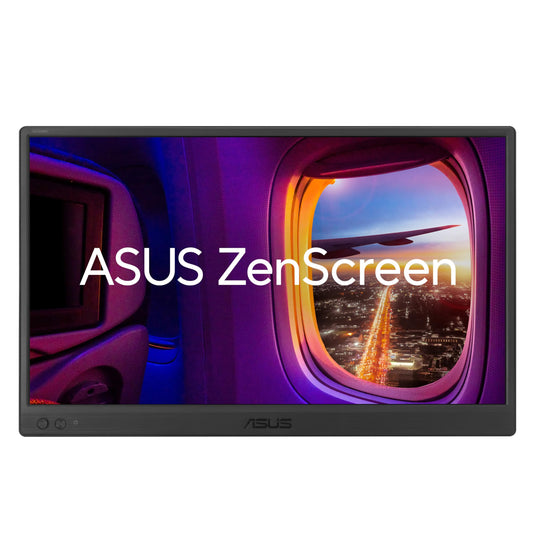 ASUS ZenScreen MB169CK - 15.6" portable USB monitor - Full HD 1920x1080, Dual Type-C, Mini HDMI, Auto-rotation, lightweight design, 360° kickstand, ZenScreen Sleeve - IPS panel, 16:9, anti-glare.