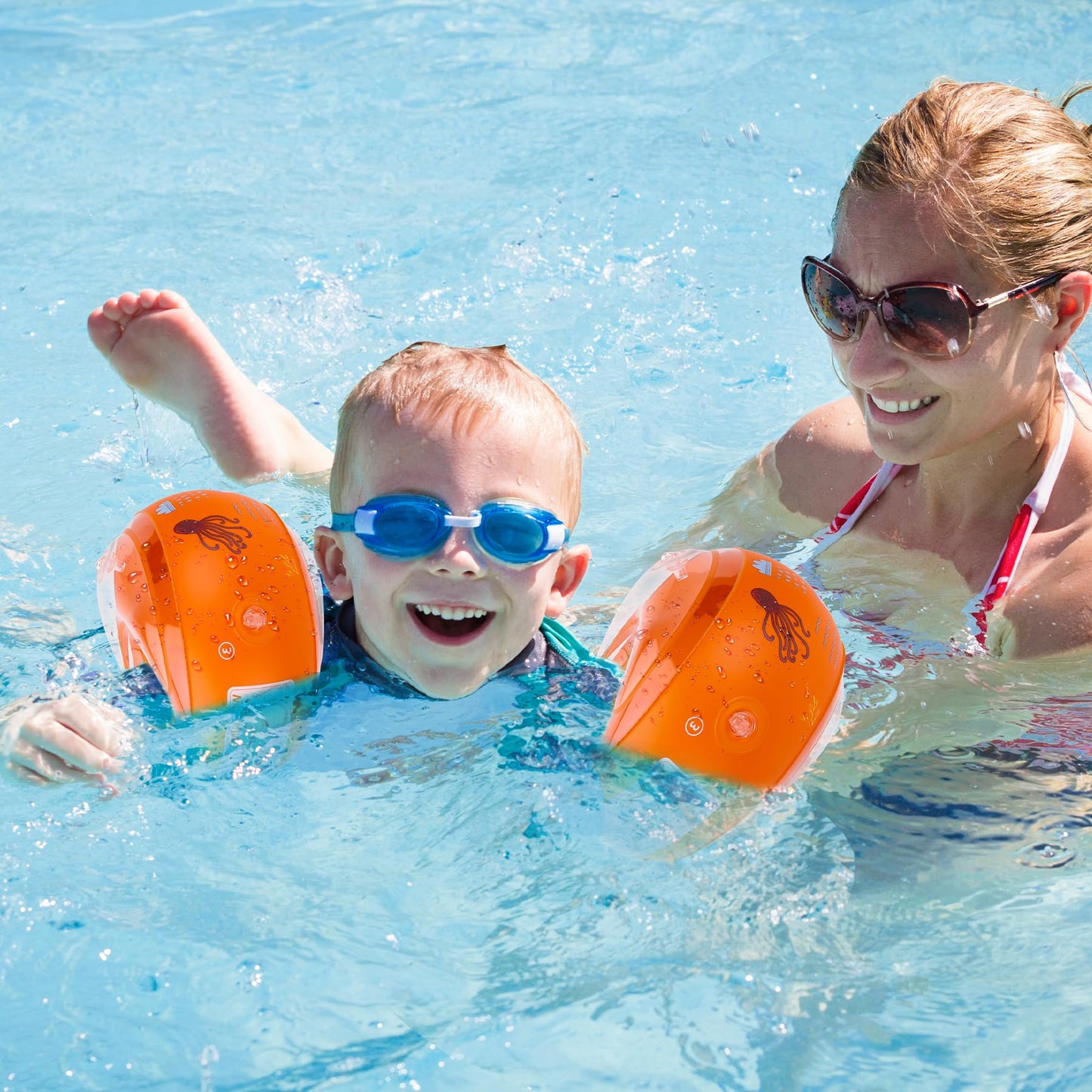 Swim floaties for kids 6-14 years, swim aid for babies from 6 years, recommended weight 20-40 kg, swim aids and safety devices for beginner boys and girls.