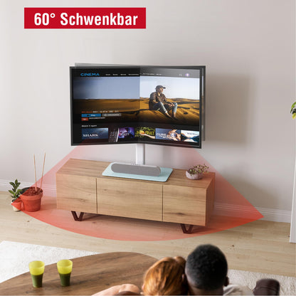 AOKCOS TV stand base TV stand height 900mm for 32-55 65 75 inch TVs, tiltable swiveling adjustable height TV stand, universal TV stand feet base max VESA 600x400mm 45KG (White)