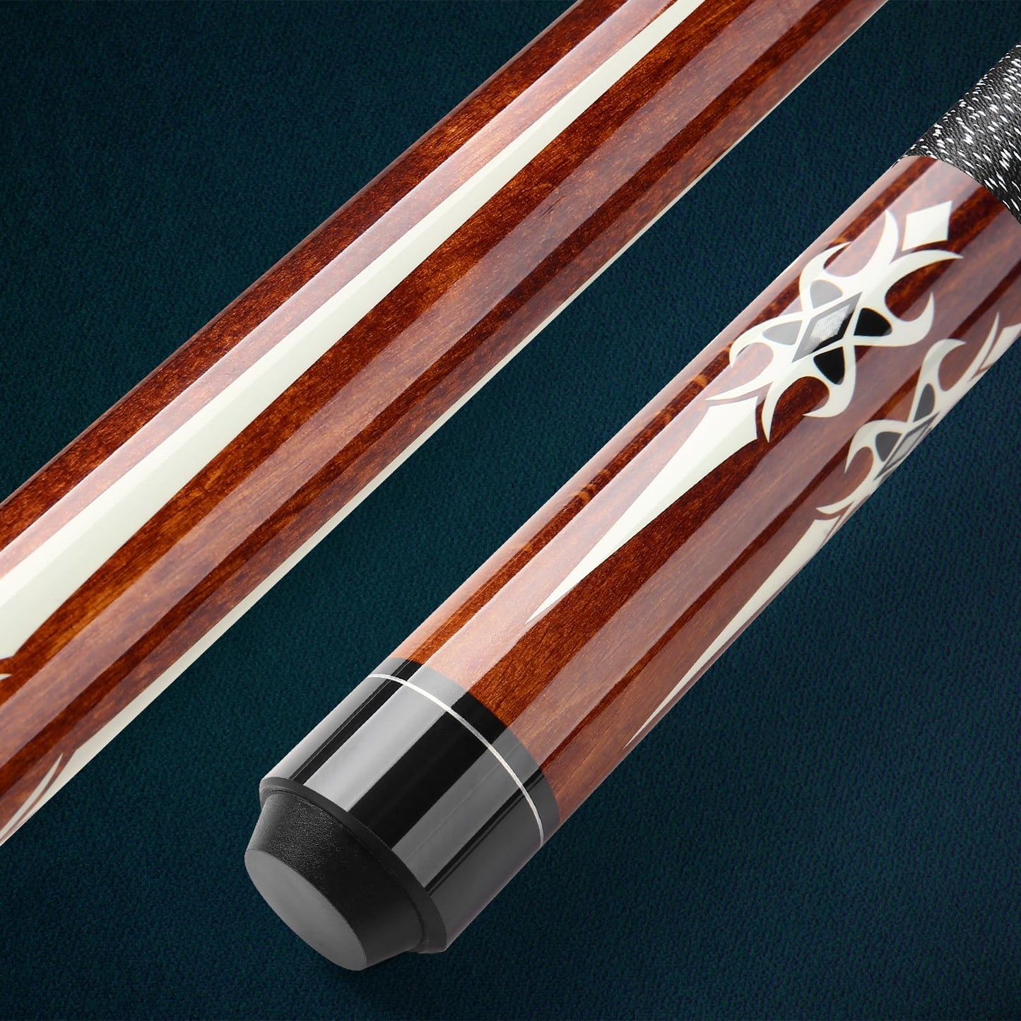 ASMPCUE Pool Cue, 58 Inch Billiard Cue Canadian Maple Wood Pool Cue 13mm Tips for Professional Billiard Players, 1/2 Maple Cue Sticks for Billiard Table Sport (Brown)