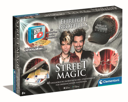 Clementoni Ehrlich Brothers Street Magic - Magic kit for kids aged 8 and up - includes equipment for 40 stunning tricks and 3D tutorial videos 59299