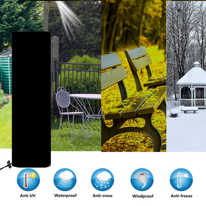 Protective cover for solar shower, 420D solar shower cover with UV coating, waterproof cover for solar shower in garden, outdoor shower cover (245 * 30 cm)