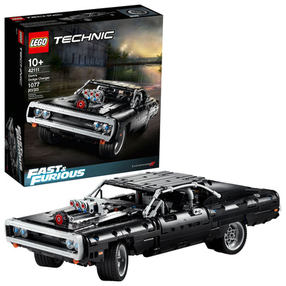 LEGO 42111 Technic Dom's Dodge Charger, Fast and Furious model car building set for boys, girls, men, and women. Iconic collector's set.