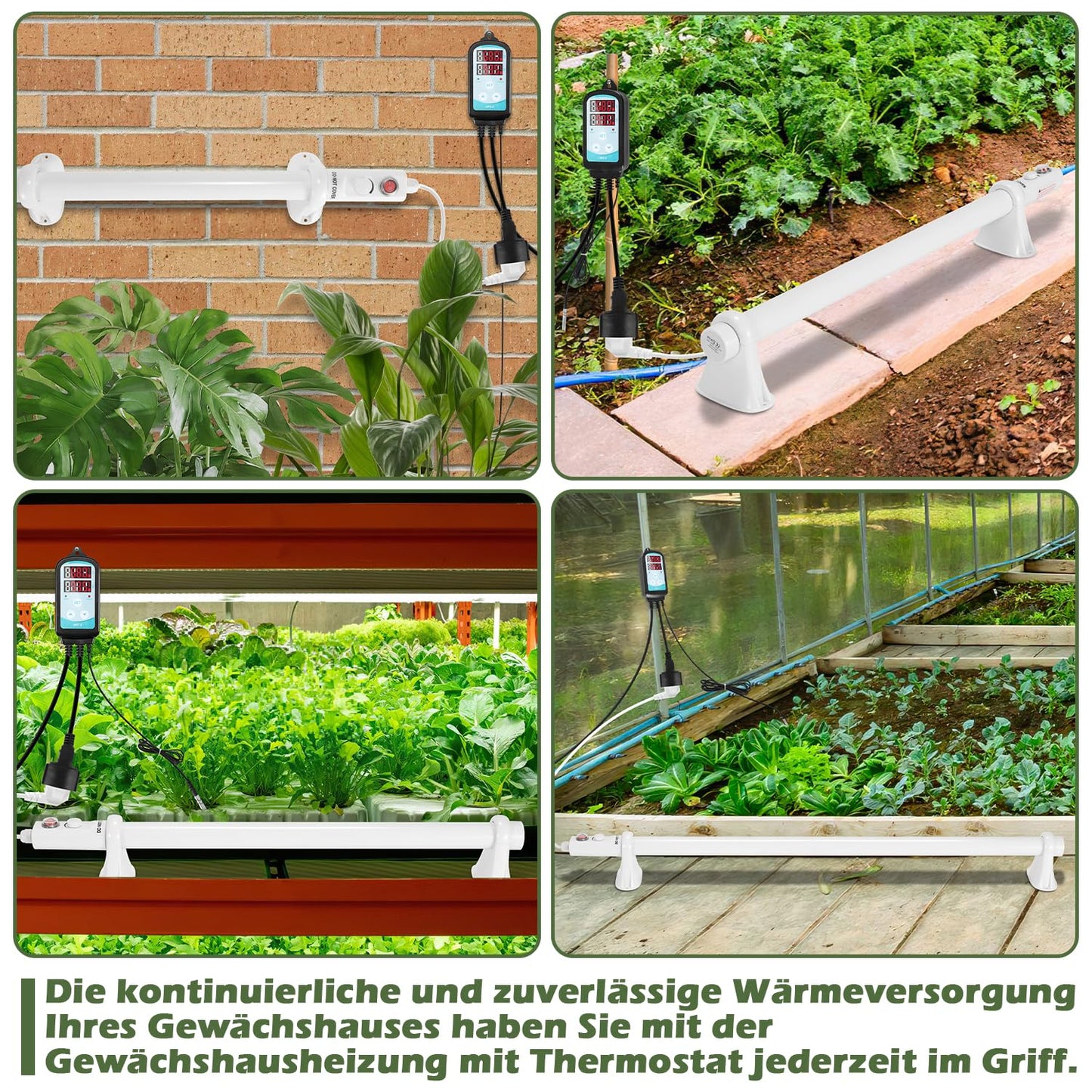 Sunworld 90W greenhouse heater with thermostat. Electric heater for greenhouses with built-in control. Ideal for wardrobes and greenhouses.