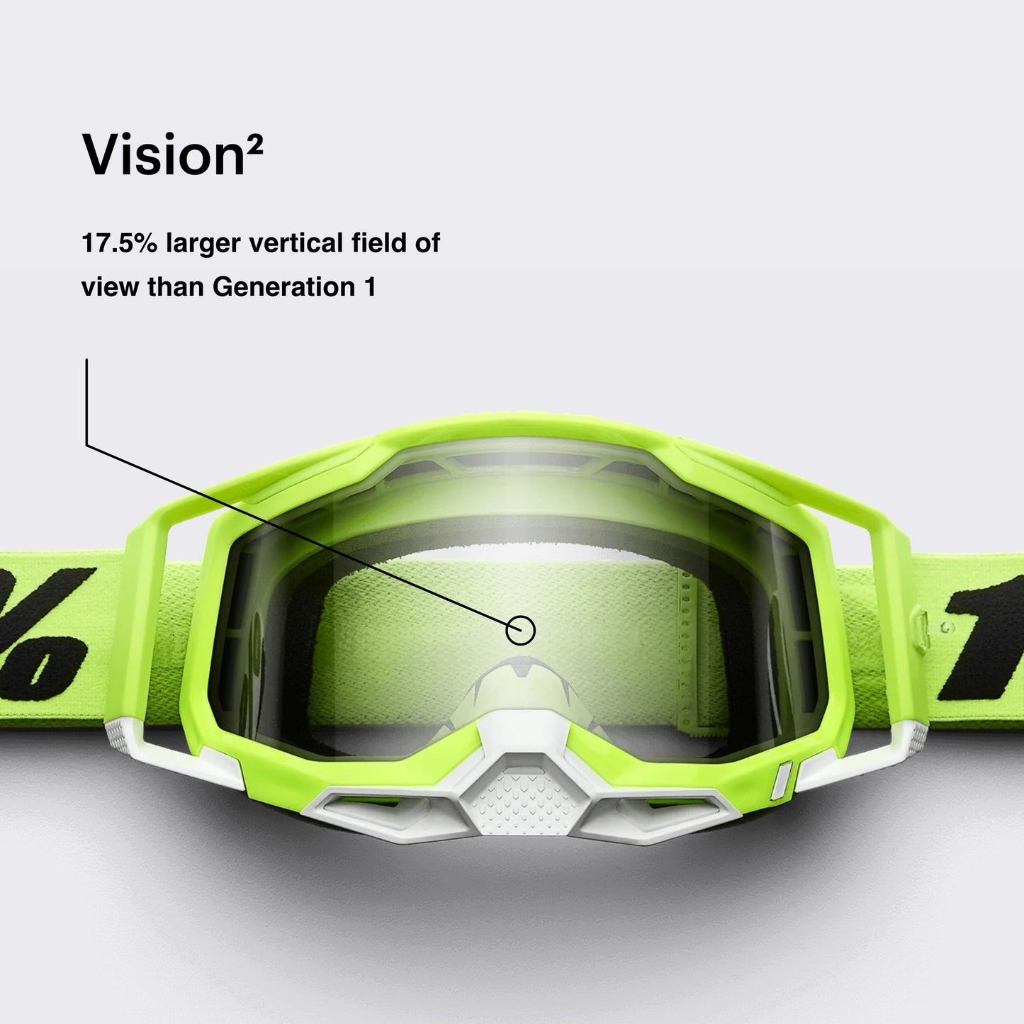 100% STRATA 2 Black Goggle - Silver Mirrored Lens