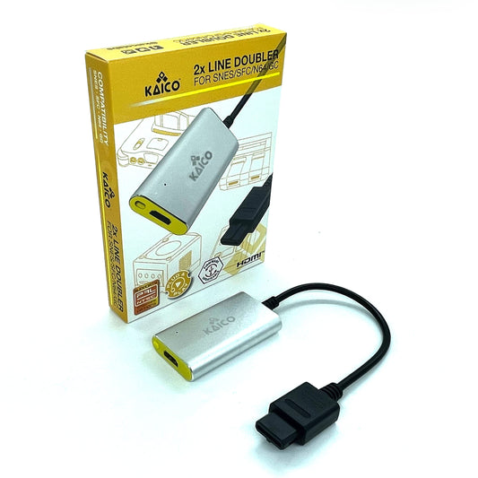 Kaico Analog 2-Port GameCube HDMI Adapter for Nintendo 64, Super Nintendo, Super Famicom, and GameCube - Dual line doubling - A simple plug & play solution N64 HDMI Adapter