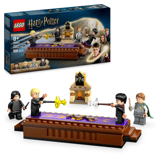 LEGO Harry Potter Hogwarts Castle: Dueling Club, building set with 4 minifigures including Draco Malfoy, Gilderoy Lockhart & Severus Snape, set with tumbling function for boys & girls ages 8+ 76441