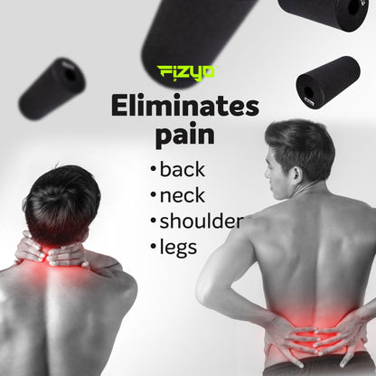 Physio fascia roller for fitness, yoga, and rehabilitation. Self-massage roller for back spine made of medium firm EPP foam, includes carrying bag.