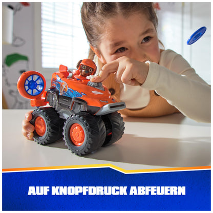 PAW Patrol Rescue Wheels - Zuma's Monster Truck Vehicle with missile launch and Zuma figure, toy for children ages 3 and up.