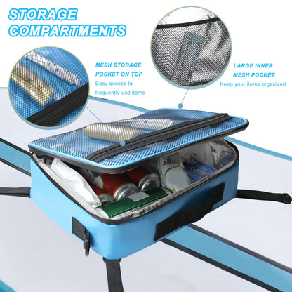 DCY BLUE SUP Cooler, waterproof deck bag, paddle board cooler with side handle, shoulder strap, top mesh pocket, deck accessory, excellent gift for water sports enthusiasts (blue)