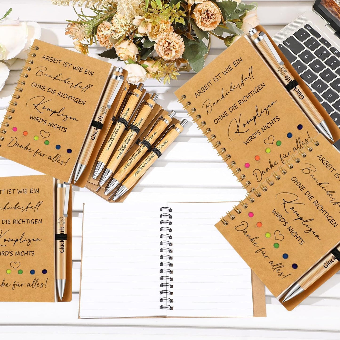boocooberg Thank You Gifts for Colleagues, Small Gifts for Colleagues Teachers Inspirational, Colleagues Gifts Notepad 10x15cm Best Thank You Gift Colleagues Farewell Gift (3PCS)