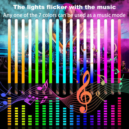 LUXCEO 2 Pieces 120cm LED Video Light Bar Mood1, LED Handheld Photography Light Dimmable and Memory, Built-in Battery, RGB Photo Lamp for YouTube, TikTok, Game Streaming, Party Bar, Photo Lighting