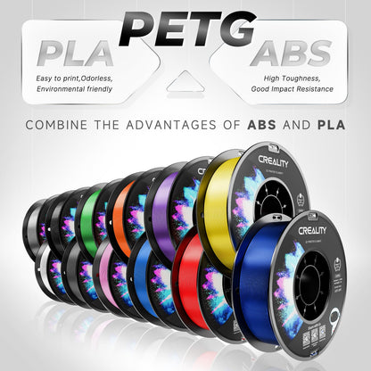 Creality PETG Filament 1.75mm, High Precision, Strong Toughness, Odorless, Better Flow, 2kg 3D Printer Filament, 1.75mm Accuracy +/- 0.03mm, PETG White 4 Pack.