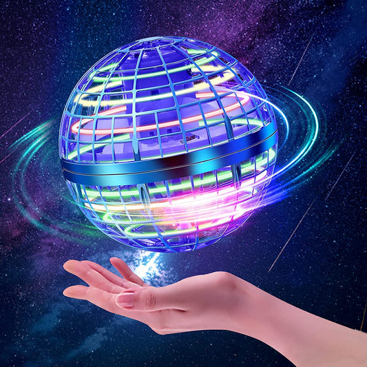 ASORT Hover Flying Ball, Magic Spinner Ball RGB Light Hover Ball Mini Drone For Kids Toy, Flying Orb Hoverball Nova Gifts For Boys Girls Indoor Outdoor Pro (Blue)